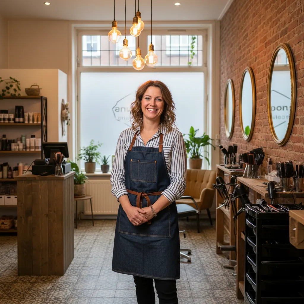 Jacqueline in haar kapsalon in Montfoort